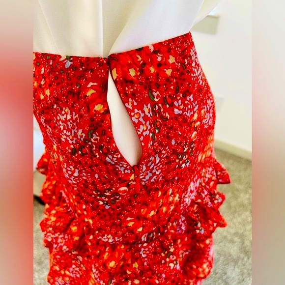 Rebecca Minkoff Floral Tiered, Mini Skirt Size (M) DESIGNER ✅ - Picture 6 of 13